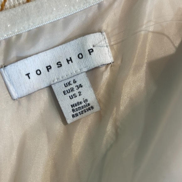 TOPSHOP Twist Bandeau Jumpsuit • Cut Out Front • Cropped Wide Leg • NWT • Size 2 - Picture 13 of 16